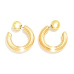 Wholesale metal Hoop Earrings Sphere Backer D