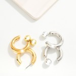 Wholesale metal Hoop Earrings Sphere Backer D