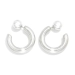 Wholesale metal Hoop Earrings Sphere Backer D