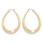 Wholesale tapered Hollow Brass Hoop Earrings Brass Base Hypoallergenic L