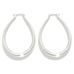 Wholesale tapered Hollow Brass Hoop Earrings Brass Base Hypoallergenic L
