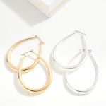 Wholesale tapered Hollow Brass Hoop Earrings Brass Base Hypoallergenic L