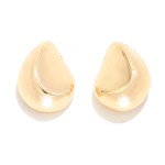 Wholesale dimpled Metal Teardrop Post Drop Earrings L