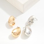 Wholesale dimpled Metal Teardrop Post Drop Earrings L