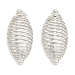 Wholesale metal Spiral Leaf Post Drop Earrings L