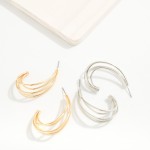 Wholesale metal Wire Curl Hoop Earrings L