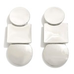 Wholesale linked Geometric Metal Shapes Drop Earrings L