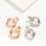 Wholesale metal Infiniti Loop Door Knocker Drop Earrings L