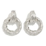 Wholesale twisted Metal Hoop Door Knocker Drop Earrings L