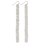 Wholesale long Pressed Metal Stud Chain Tassel Earrings L