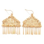 Wholesale metal Mesh Drop Earrings Metal Tassels L