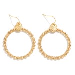 Wholesale beaded Wire Wrapped Hoop Drop Earrings L