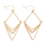 Wholesale linked Metal Wire Arrow Drop Earrings L