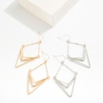 Wholesale linked Metal Wire Arrow Drop Earrings L