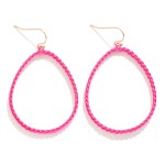 Wholesale braided Metal Wire Teardrop Drop Earrings L