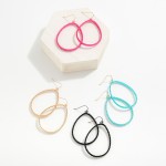 Wholesale braided Metal Wire Teardrop Drop Earrings L