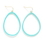 Wholesale braided Metal Wire Teardrop Drop Earrings L