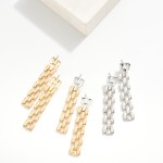 Wholesale metal Watch Chain Drop Earrings L