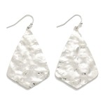 Wholesale hammered Metal Flower Petal Drop Earrings L
