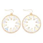 Wholesale triangle Beaded Hoop Drop Earrings L