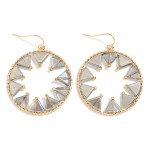 Wholesale triangle Beaded Hoop Drop Earrings L