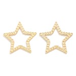 Wholesale flattened Chain Link Metal Star Post Drop Earrings L