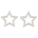 Wholesale flattened Chain Link Metal Star Post Drop Earrings L