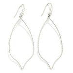 Wholesale twisted Metal Pointed Teardrop Drop Earrings L