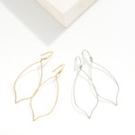 Wholesale twisted Metal Pointed Teardrop Drop Earrings L