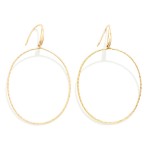 Wholesale twisted Metal Wire Oval Drop Earrings L