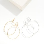 Wholesale twisted Metal Wire Oval Drop Earrings L