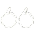 Wholesale metal Wire Wavy Hoop Drop Earrings L