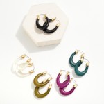 Wholesale tapered Acetate Loop Hoop Earrings L