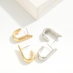Wholesale graduated Stacked Metal Curl Hoop Earrings L