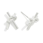 Wholesale metal Knot Stud Earrings W