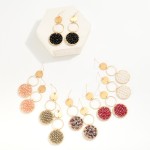 Wholesale linked Faceted Beaded Hoop Drop Earrings L