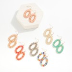 Wholesale beaded Oval Drop Earrings L
