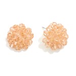 Wholesale faceted Bead Cluster Oversized Stud Earrings D