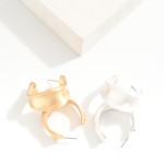 Wholesale metal Tapered Curl Hoop Earrings D