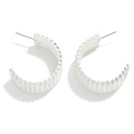 Wholesale thick Stacked Twisted Metal Rope Hoop Earrings D