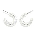 Wholesale twisted Metal Huggie Hoop Earrings D