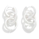 Wholesale linked Studded Hoops Hinged Hoop Earrings L
