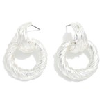 Wholesale twisted Metal Door Knocker Drop Earrings L