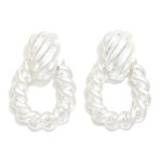 Wholesale twisted Metal Rope Door Knocker Drop Earrings L