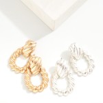 Wholesale twisted Metal Rope Door Knocker Drop Earrings L