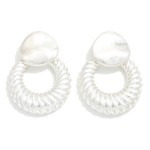 Wholesale metal Spiral Ribbed Door Knocker Drop Earrings L