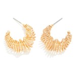 Wholesale metal Angled Helix Spiral Hoop Earrings D