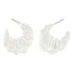 Wholesale metal Angled Helix Spiral Hoop Earrings D