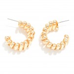 Wholesale metal Spiral Hoop Earrings D