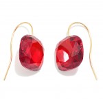 Wholesale cushion Square Cut Glass Crystal Drop Earrings L